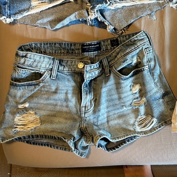 Lucky Brand Distressed Blue Jean Shorts - Picture 1 of 2